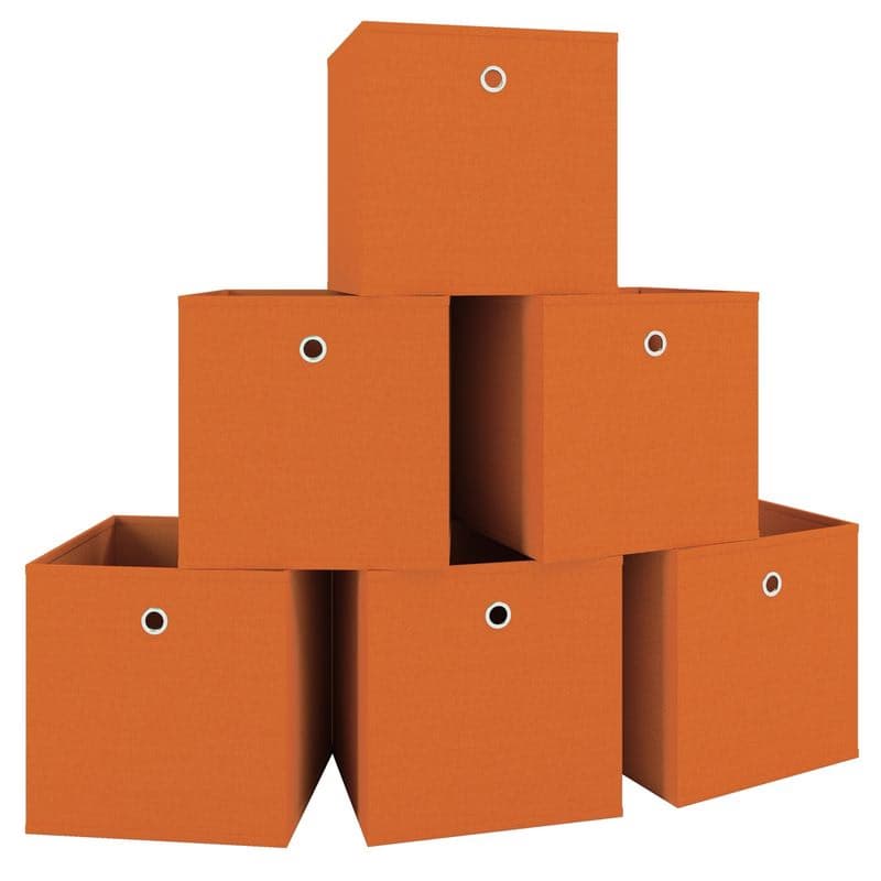 Skladací úložný box Boxas, 6 ks, oranžový