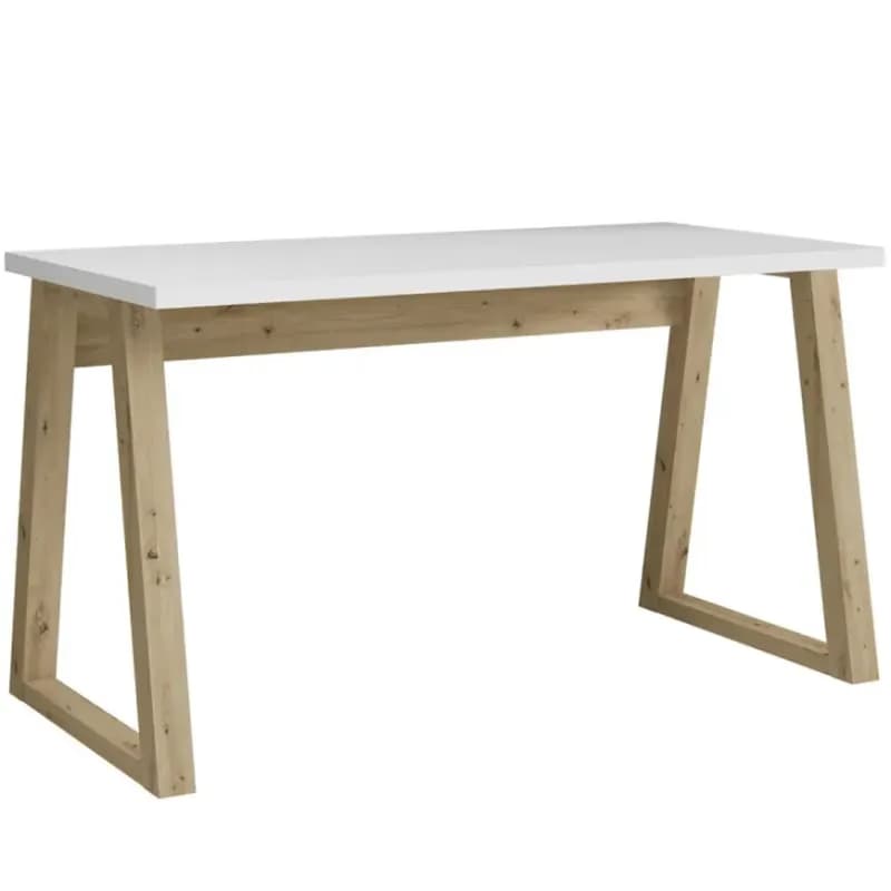 Písací stôl Iga Biely / Dub Artisan 1