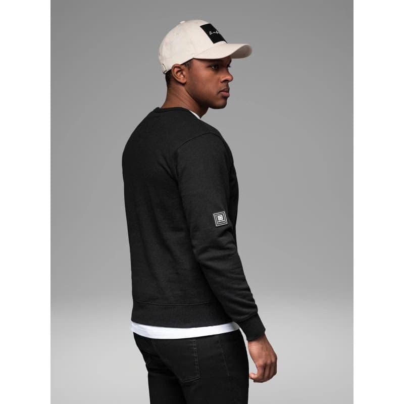 Pánska mikina OMBRE Sweatshirt OM-SSNZ-0187 V-1 black 4