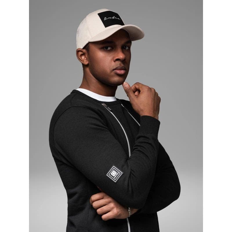 Pánska mikina OMBRE Sweatshirt OM-SSNZ-0187 V-1 black 5