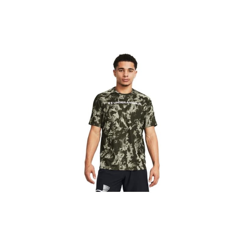 Pánske tréningové tričko s krátkym rukávom UNDER ARMOUR UA TECH ABC CAMO SS-GRN 1