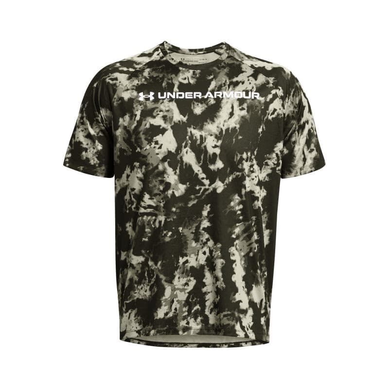 Pánske tréningové tričko s krátkym rukávom UNDER ARMOUR UA TECH ABC CAMO SS-GRN 3