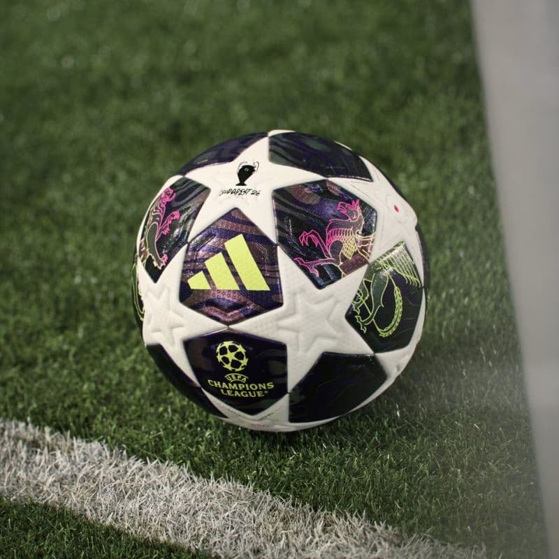 Futbalová lopta ADIDAS UCL PRO F DPURPL WHITE SYELLO 6
