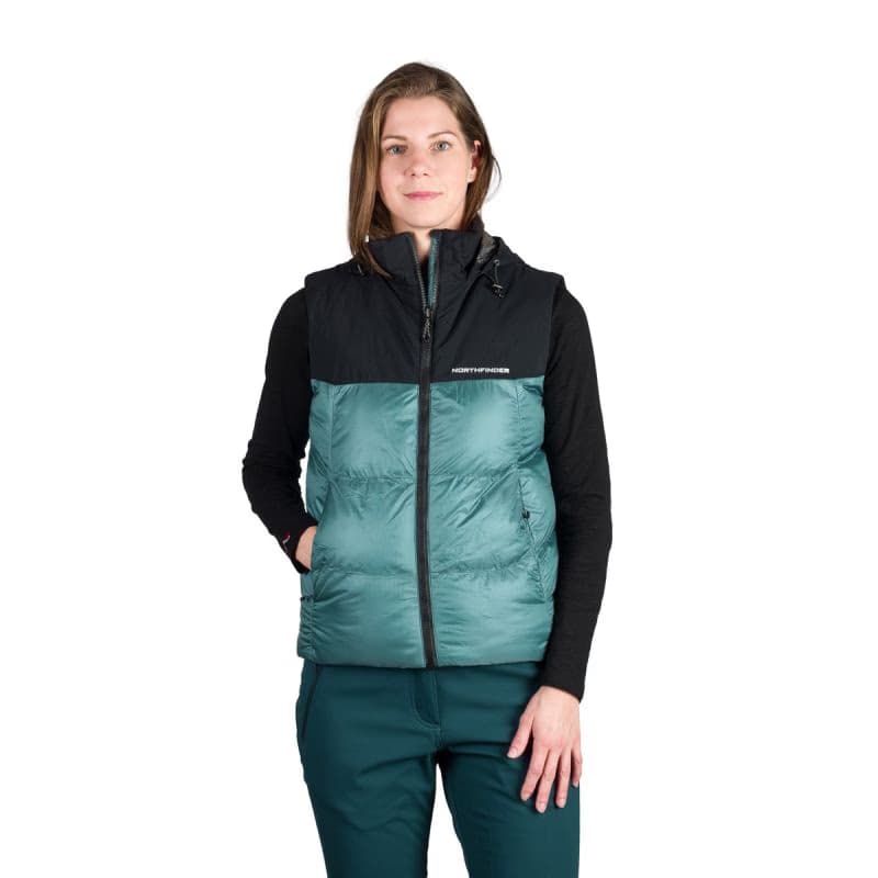 Dámska vesta NORTHFINDER SHANNA-679blacktyrkis 2