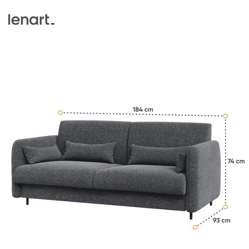 Dig-net nábytok Pohovka Lenart BED CONCEPT BC-19 / 160 | grafit 3