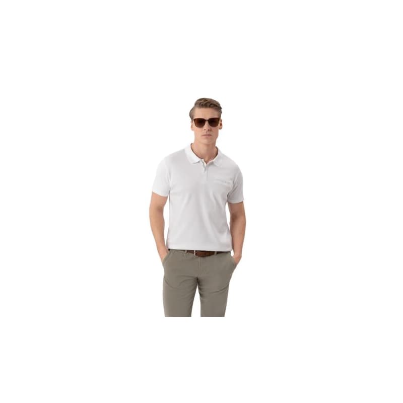 Pánske polo tričko s krátkym rukávom VOLCANO O-MARON WHITE 1
