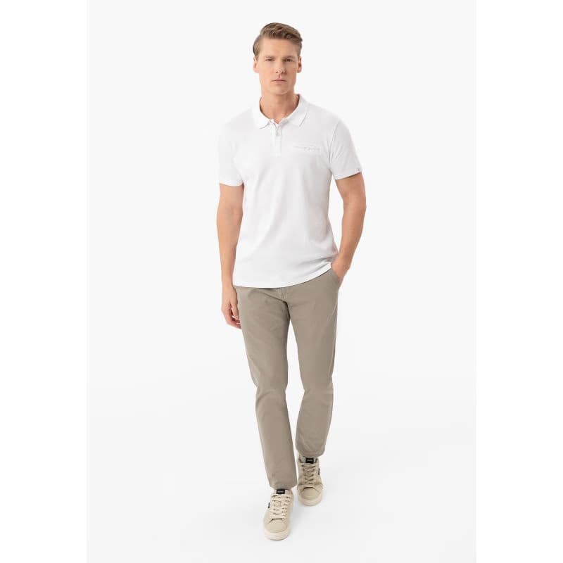 Pánske polo tričko s krátkym rukávom VOLCANO O-MARON WHITE 4