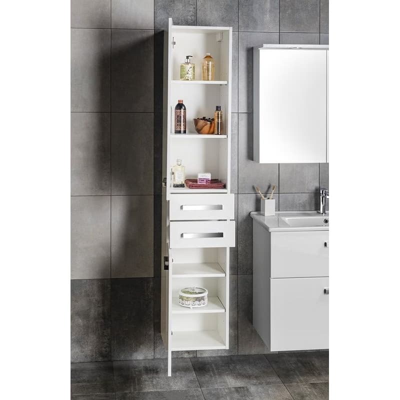 AQUALINE - VEGA Skrinka vysoká 35x184x31cm, biela VG185 5