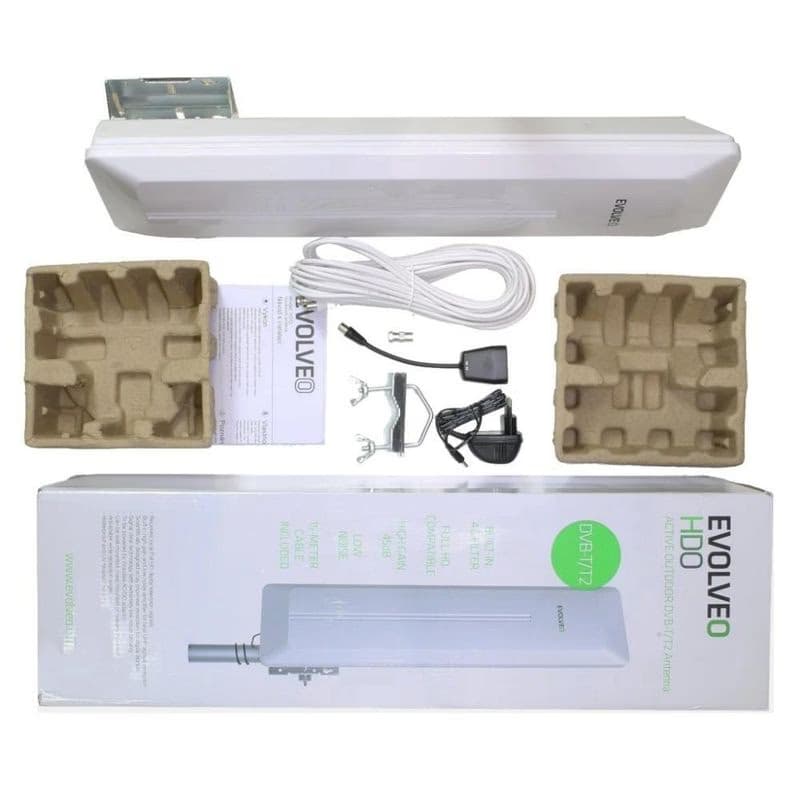 EVOLVEO HDO, aktívna vonkajšia DVB-T2 anténa, filter LTE, 4G, 5G 3