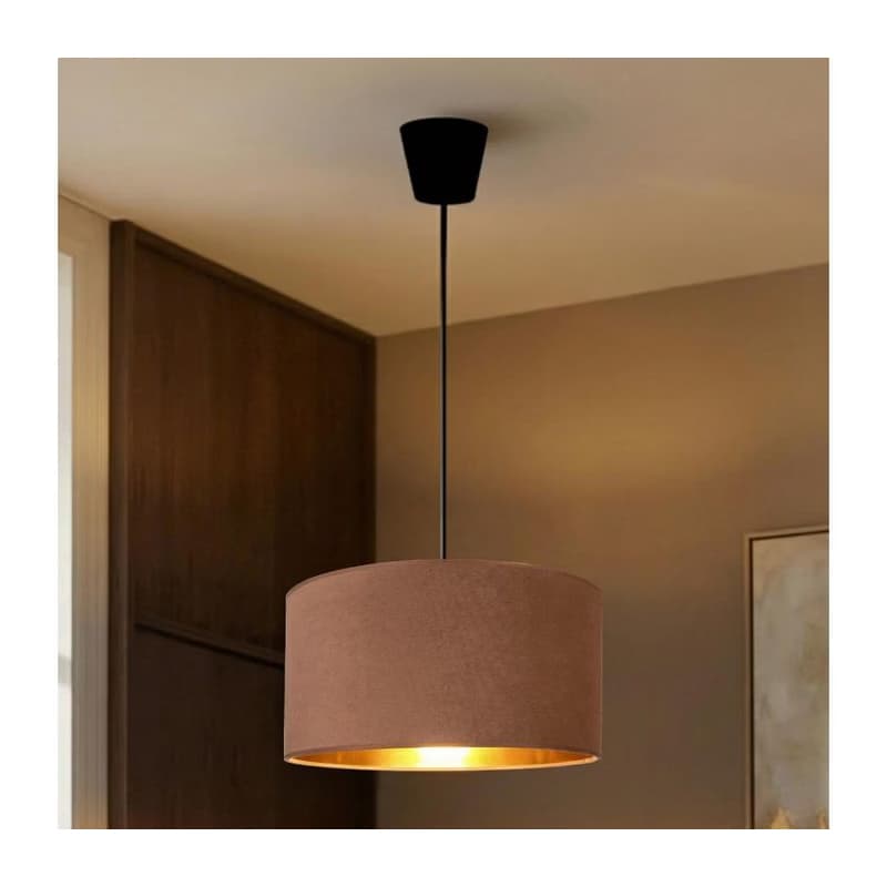 Brilagi - Závesný luster na lanku VELVET 1xE27/60W/230V priemer 40 cm béžová/zlatá 8590828052289 1