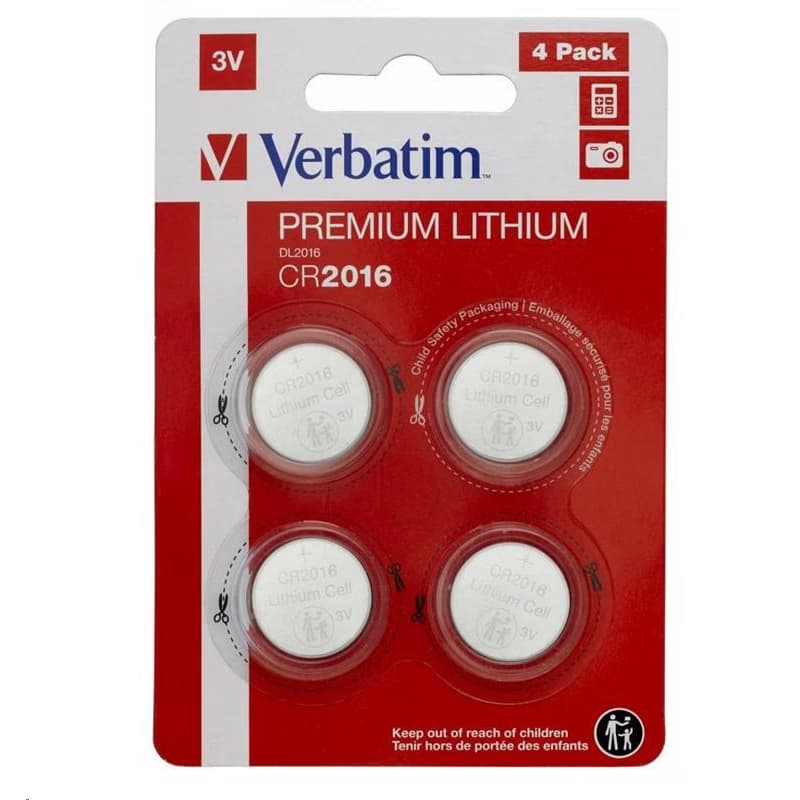 VERBATIM Lithium batéria CR2016 3V 4 Pack 3