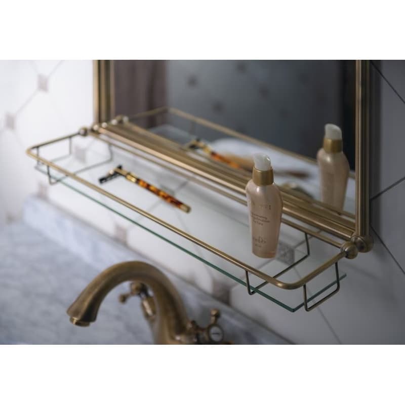 SAPHO - Zrkadlo TIGA s policou 48x67cm, bronz HZ206 4