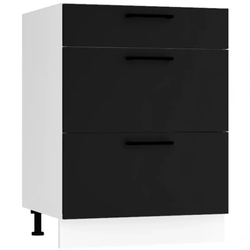 Kuchynská skrinka Max D60s/3 čierna 1
