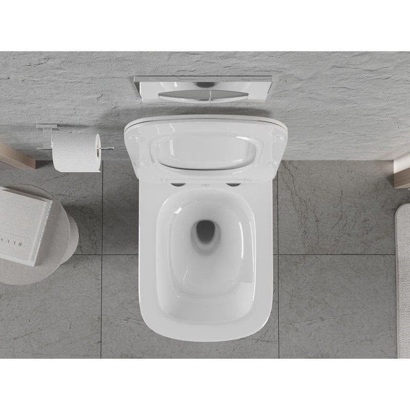 MEXEN - Riva Závesná WC misa Rimless Tornado, biela lesk 3363XX00T 3