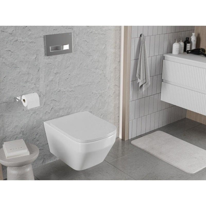 MEXEN - Riva Závesná WC misa Rimless Tornado, biela lesk 3363XX00T 4