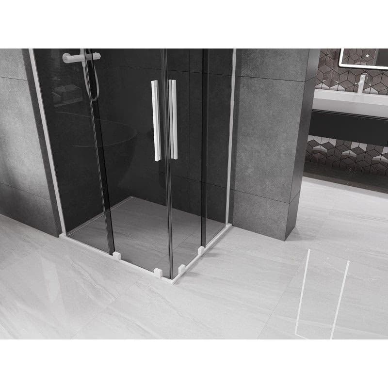 MEXEN/S - Velar L Duo sprchovací kút, posuvné dvere 100 x 90, grafit, biela 871-100-090-02-43-20 4