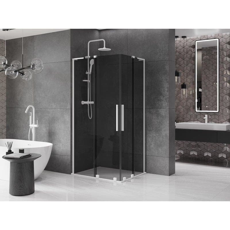 MEXEN/S - Velar L Duo sprchovací kút, posuvné dvere 100 x 90, grafit, biela 871-100-090-02-43-20 5