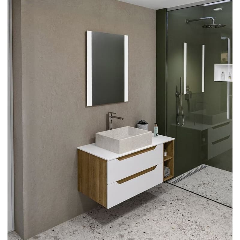 SAPHO - WAVE umývadlová skrinka 79,7x45x47,8cm, biela/dub cuneo WA080-3025 6