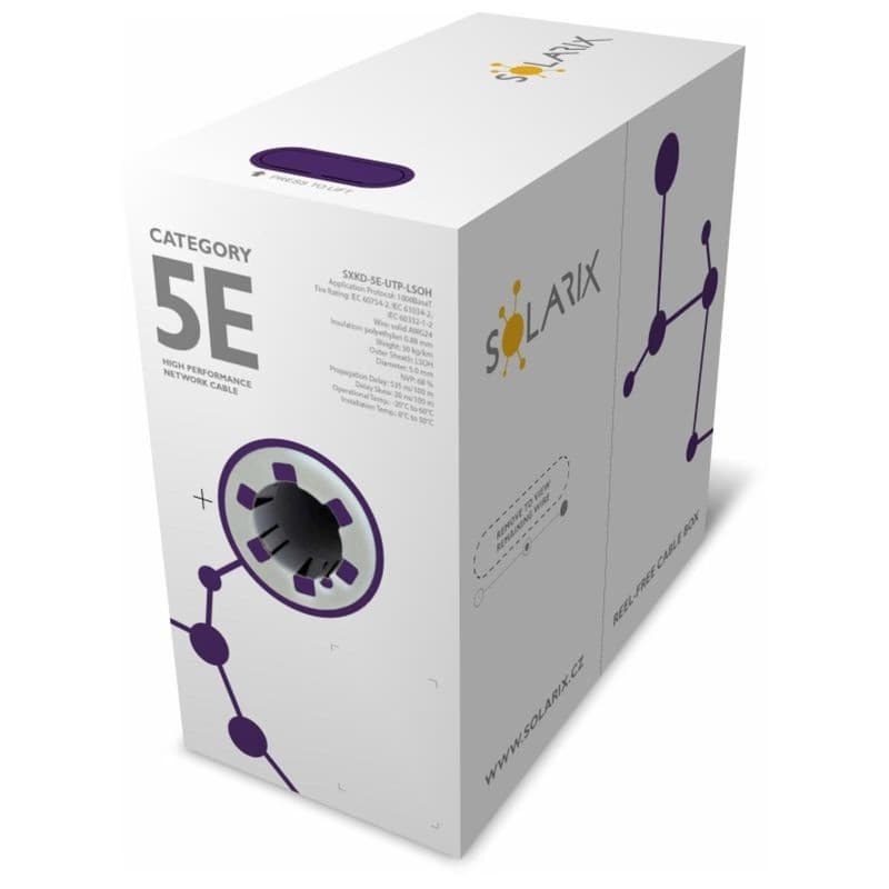 Inštalačný kábel Solarix CAT5E UTP LSOH Dca-s1,d2,a1 500m/box SXKD-5E-UTP-LSOH 2