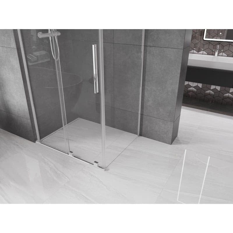 MEXEN/S - Velar L sprchovací kút, posuvné dvere 100 x 80, transparent, chróm 871-100-080-03-01 6