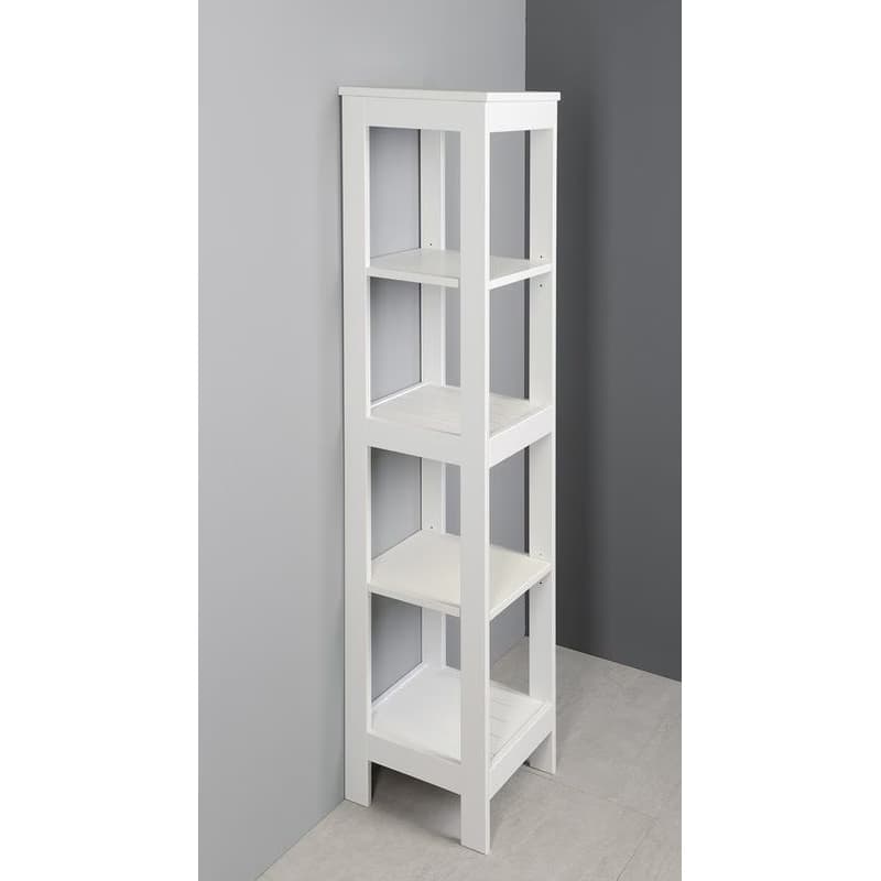 AQUALINE - ETIDE policový regál vysoký 36x152x36 cm, biela mat ET156 5