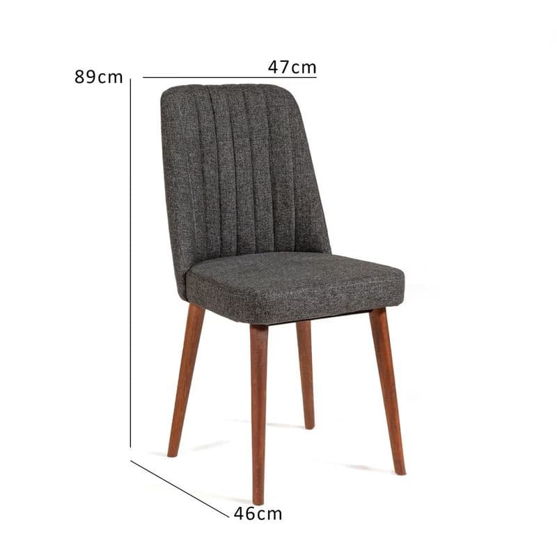 Stolička Vina Sandalye Anthracite, Walnut 4