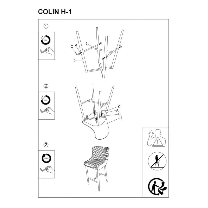 Signal Barová stolička COLIN B H-1 | Velvet 3