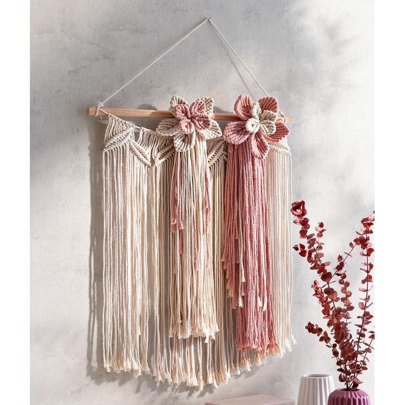 Macramé nástenná dekorácia Flower 1
