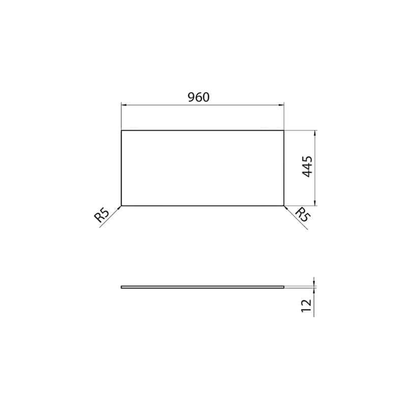 SAPHO - Doska Rockstone 960x12x445, biela matná DTR96-0101 4