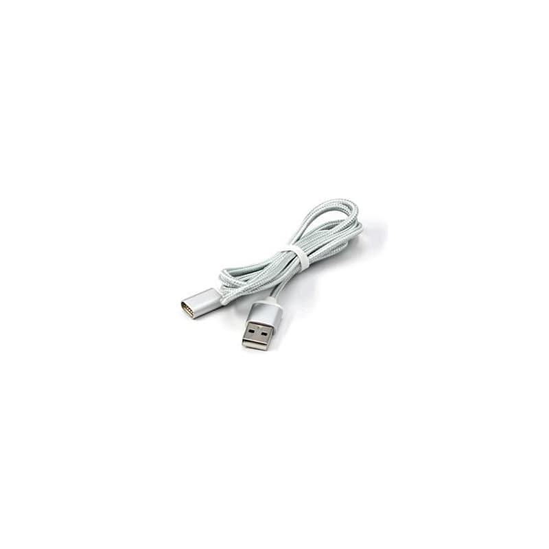 USB kábel (2.0), USB A samec - Magnetická koncovka, 1m, strieborný, DOPRADE
