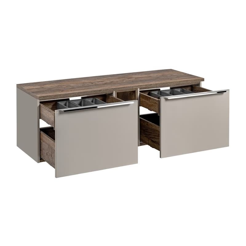 ArtCom Kúpeľňová skrinka s doskou SANTA Fe Taupe D140/1 | 140 cm 3