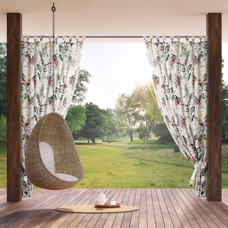 ArtFir Záves na terasu GARDEN 2 PU | biela/sivá 155 x 220 cm 1