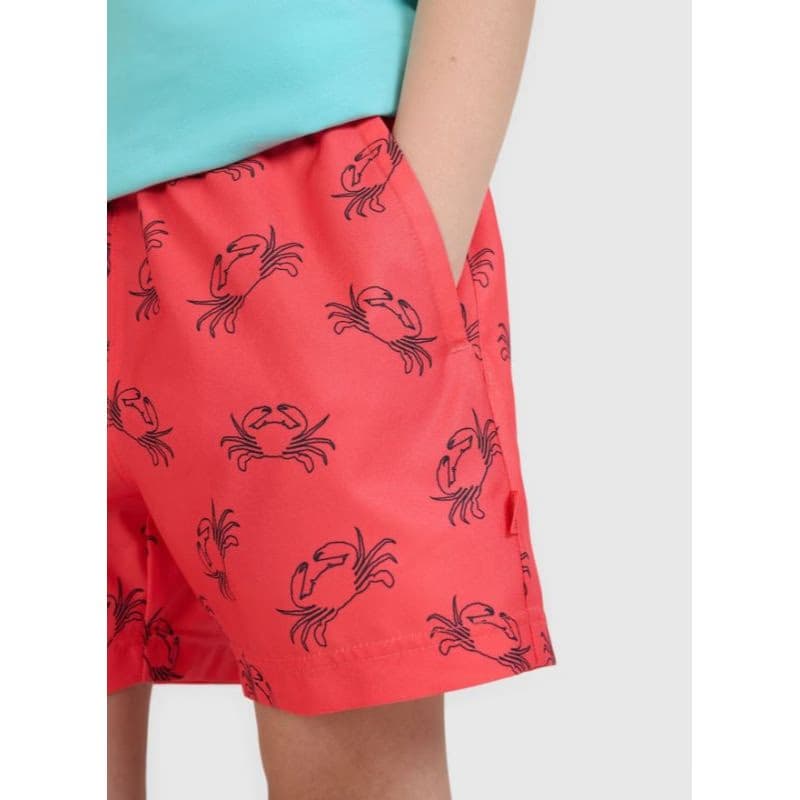 Chlapčenské plavky 4F JUNIOR BOARD SHORTS M121-63A-CORAL ALLOVER 5