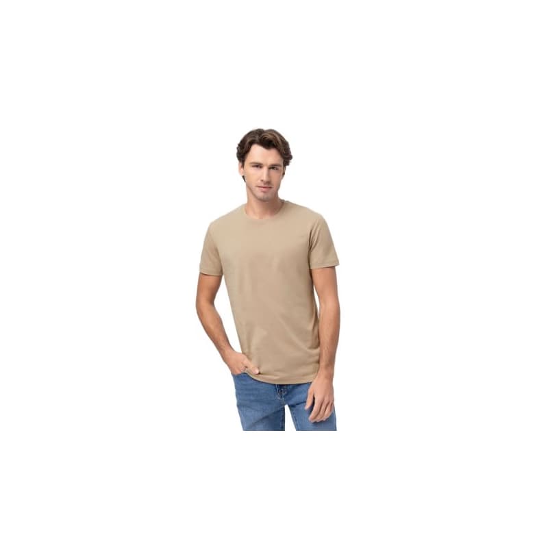 Pánske tričko s krátkym rukávom VOLCANO T-BASIC BEIGE 1