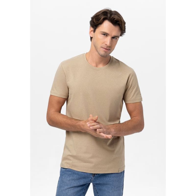 Pánske tričko s krátkym rukávom VOLCANO T-BASIC BEIGE 2