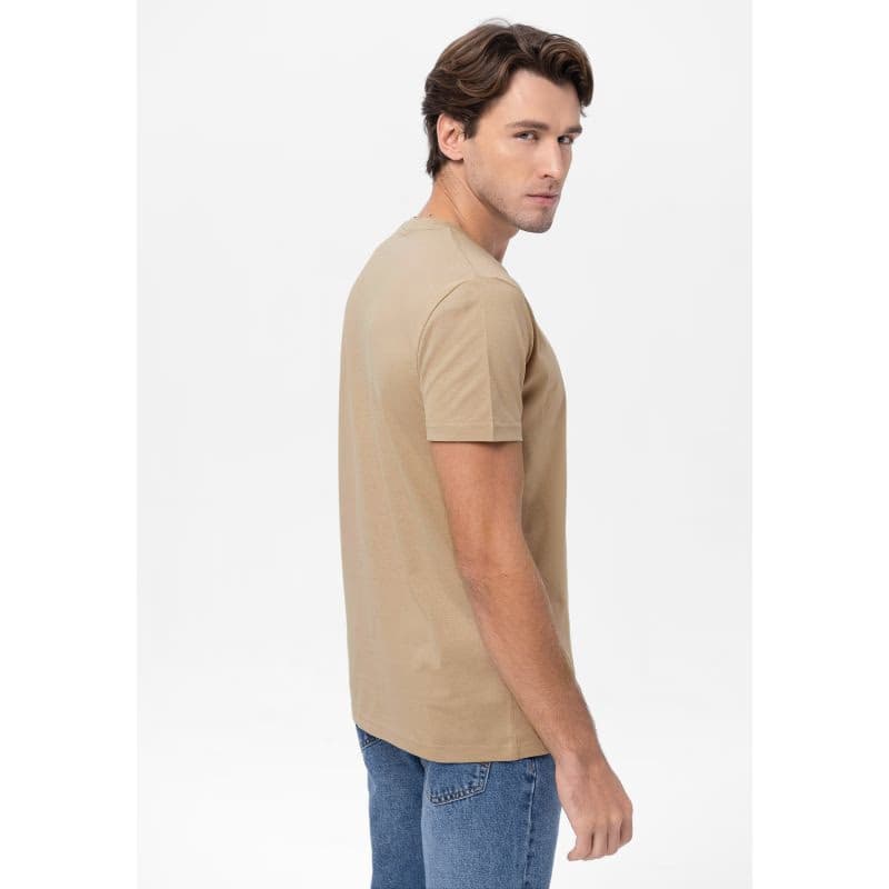 Pánske tričko s krátkym rukávom VOLCANO T-BASIC BEIGE 3
