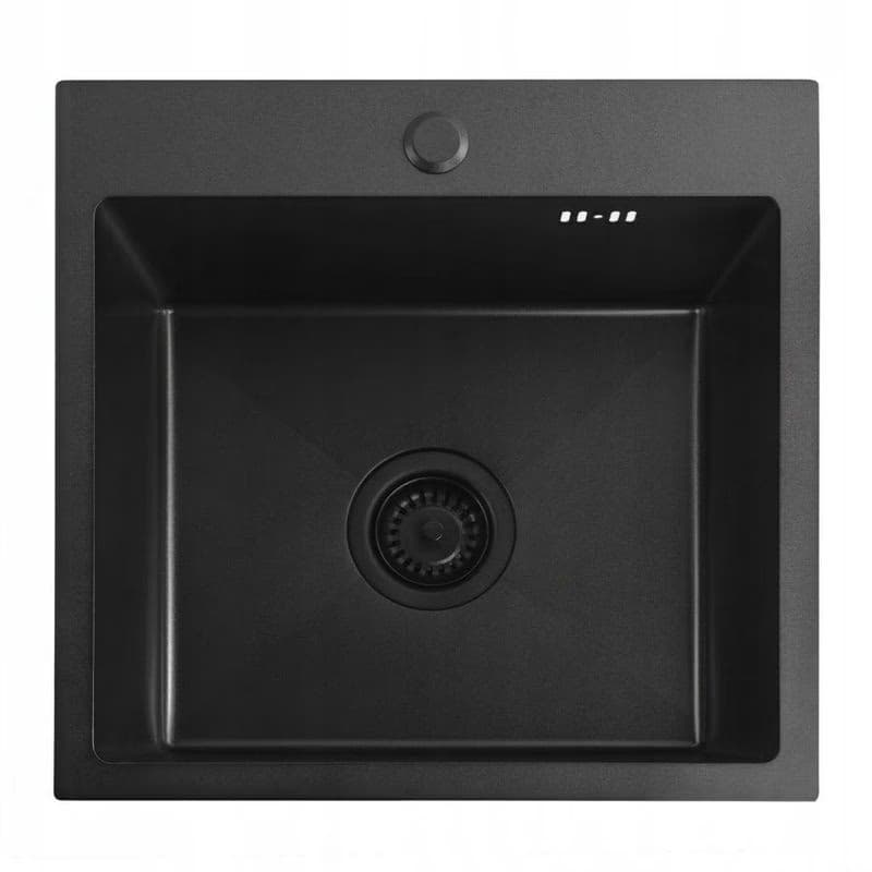 REA REA - Oceľový drez Leo 40 Black s kuchynskou batériou KPL-96002 4