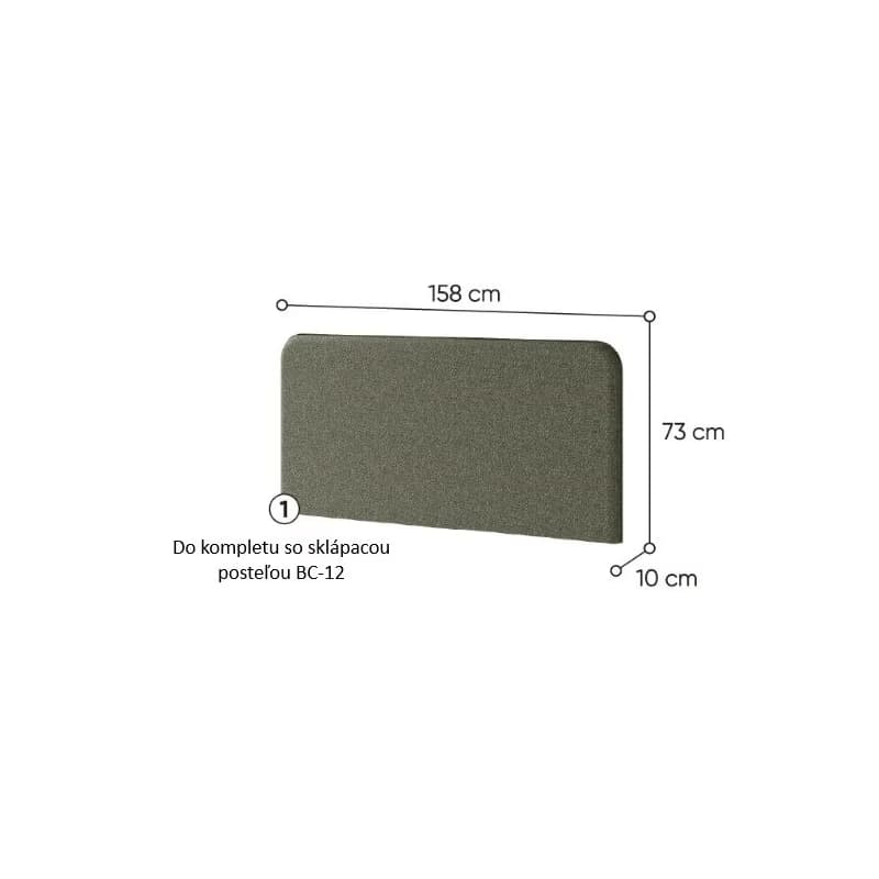 Dig-net nábytok Čalúnený panel Lenart BED CONCEPT BC-17 / 160 | zelená 3