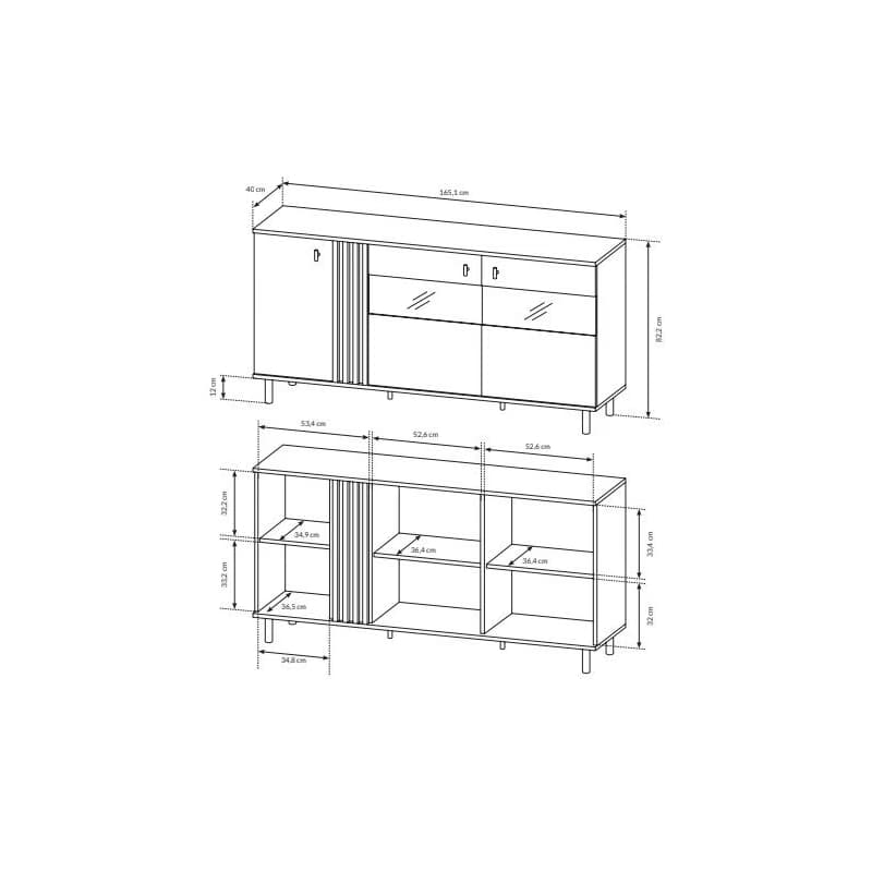 ArtLas Komoda MALIA 3D | s LED osvetlením 4