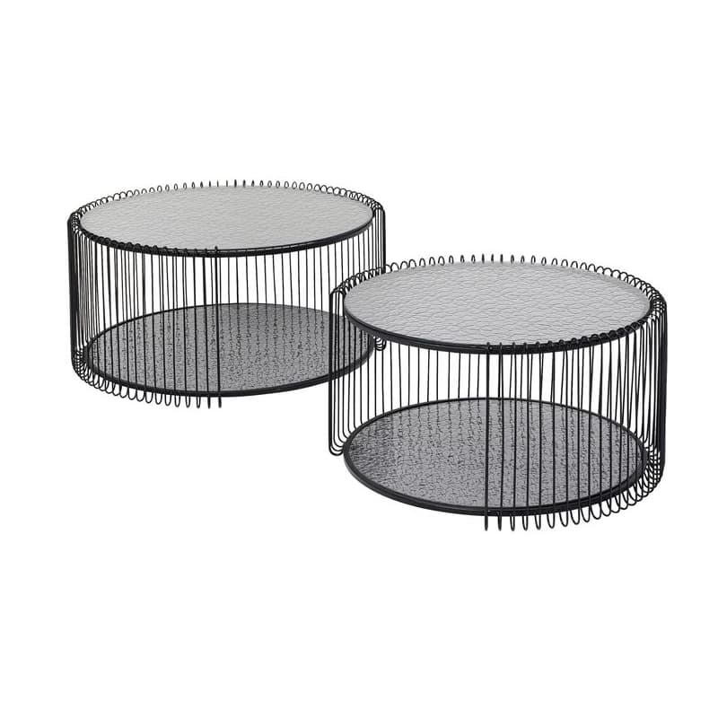 Wire Double set príručných stolíkov čierny 1