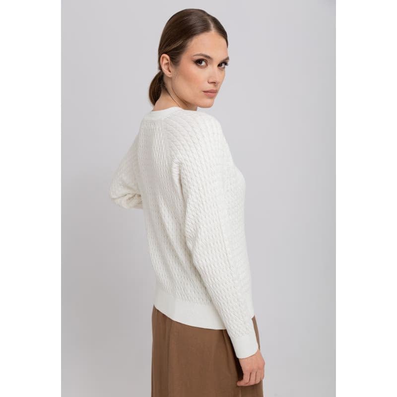 Dámsky sveter VOLCANO S-KAMA 101M-CREAM MEL 3