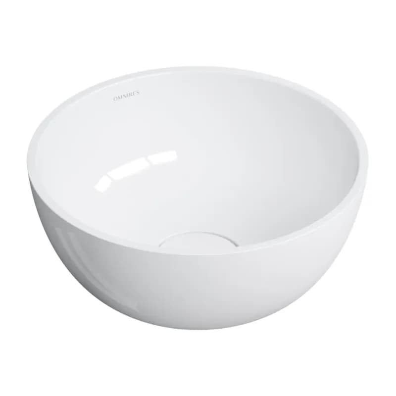 OMNIRES - SHELL M+ umývadlo na dosku, O35 cm, biela lesk SHELL350UNBP