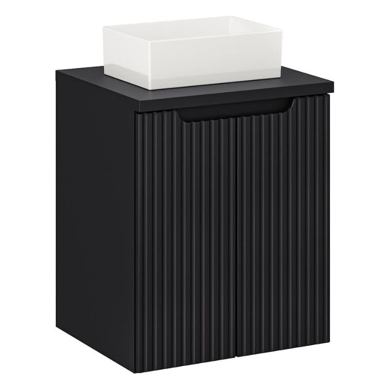 ArtCom Kúpeľňová skrinka s umývadlom a doskou NOVA Black DU50/4 | 50 cm