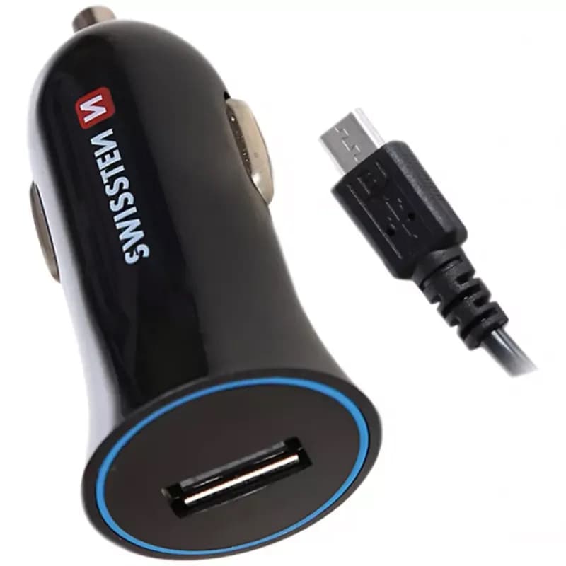 Nabíjačka USB 12/24V Swissten 1AMP + kábel MICRO USB 1