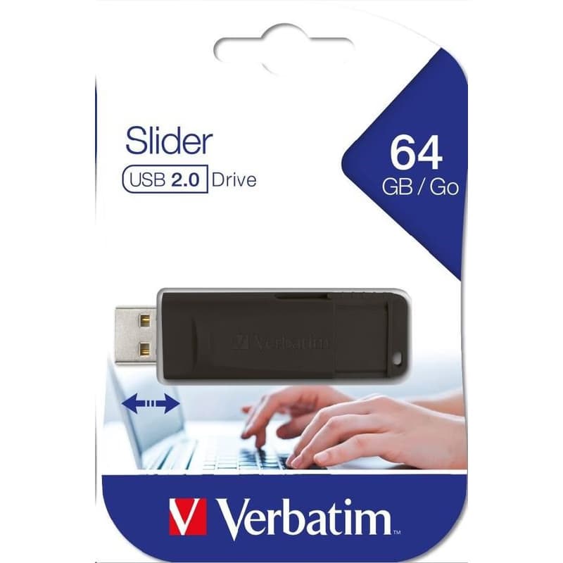VERBATIM Flash Disk 64GB Store 'n' Go Slider, čierna 6