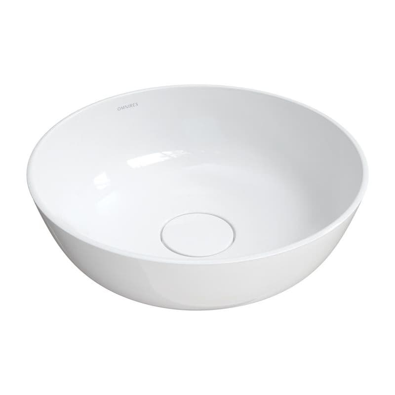 OMNIRES - SILK M+ umývadlo na dosku, o40 cm biela lesk /BP/ SILKR400BP 1