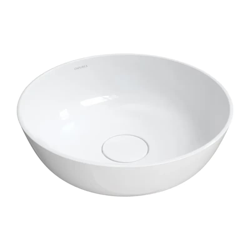 OMNIRES - SILK M+ umývadlo na dosku, o40 cm biela lesk /BP/ SILKR400BP 5
