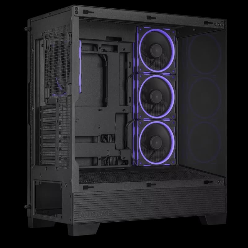 ASUS case A31 PLUS TG ARGB FANS čierna 3