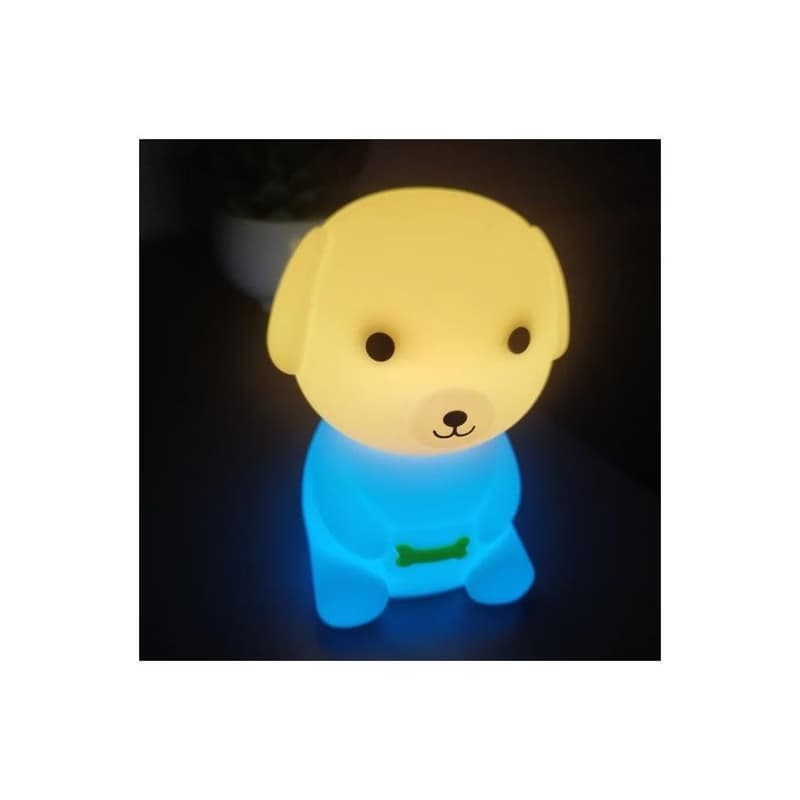 LED RGB stmievateľné dobíjacie detské nočné svetlo LED/2,5W/5V 3000K 1200 mAh pes PES NOC
