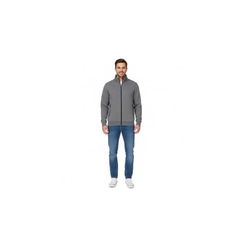 Pánska mikina so zipsom VOLCANO B-LIPSO-702M-GREY MEL 1
